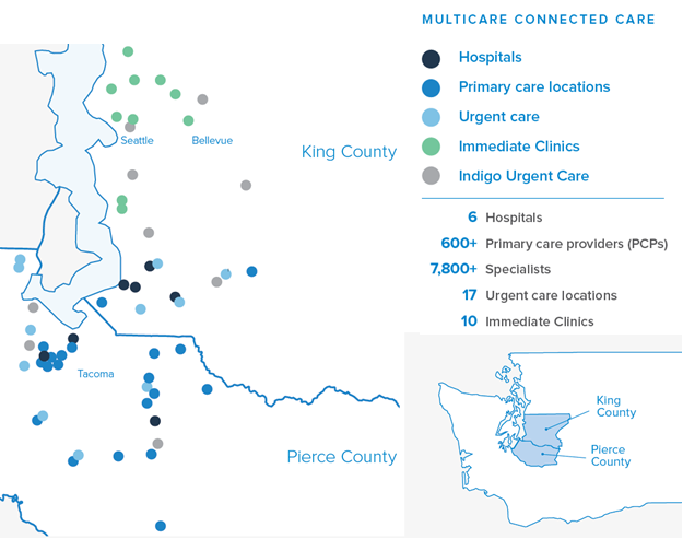 Multicare Connected Care map