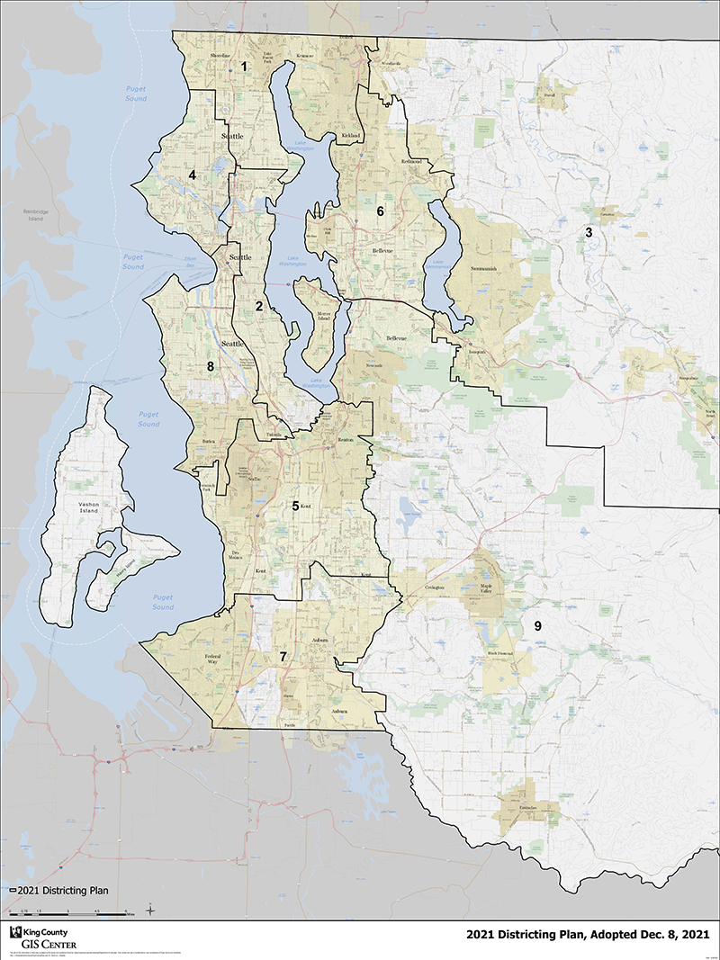 Districts and Councilmembers - King County, Washington