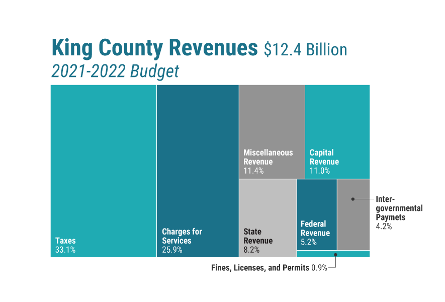 Chart showing King County revenues