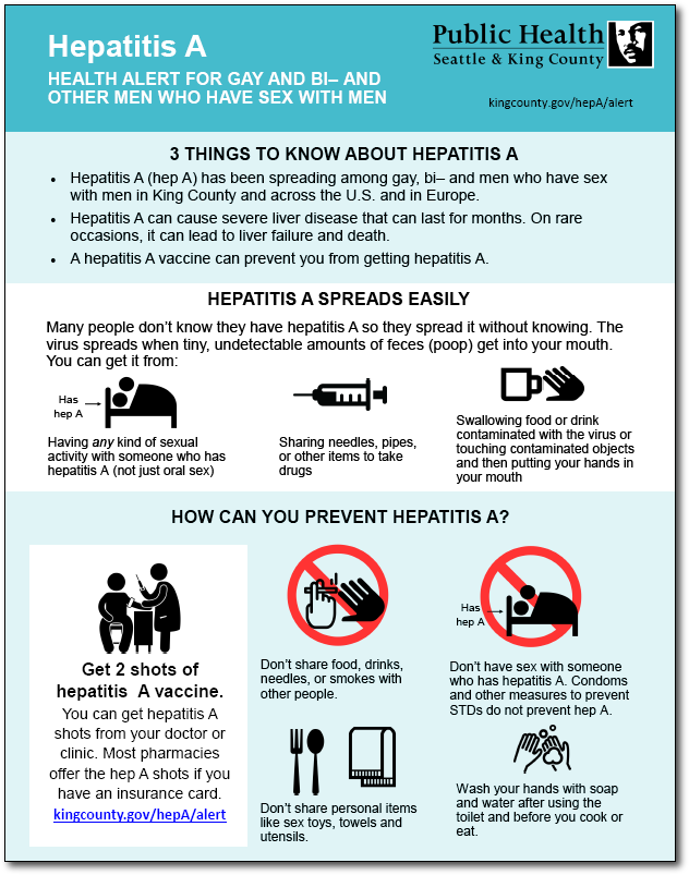 Hepatitis A: Health alert for gay and bi- and other men who have sex with men