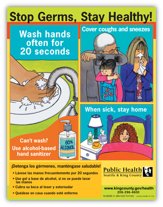 Stop Germs, Stay Healthy poster