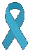 Teal ribbon representing cancer awareness