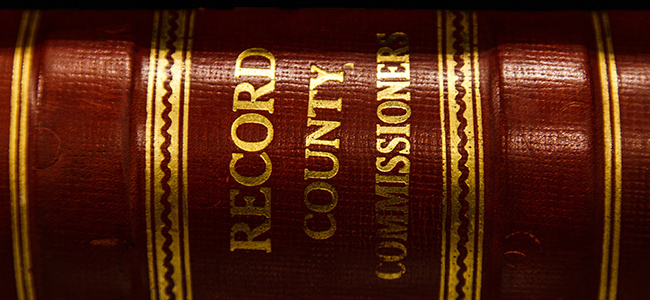 Red book spine with gold lettering