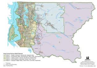 King County Noxious Weed Control Board Weed Districts - click for larger image