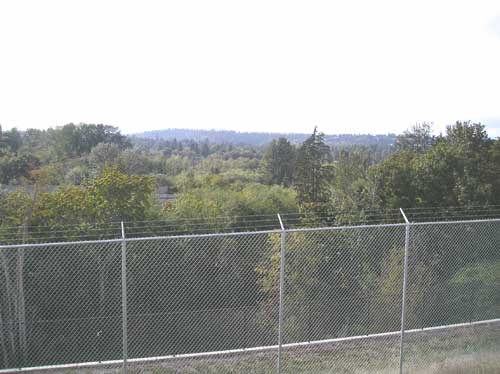 Photo looking west down the Walker Creek valley from top of the SeaTac third runway