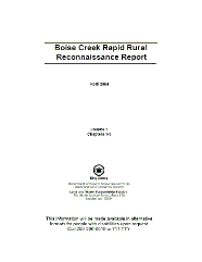 Cover - Boise Creek Rapid Rural Reconnaissance Report