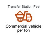 Transfer station fee commercial vehicle per ton