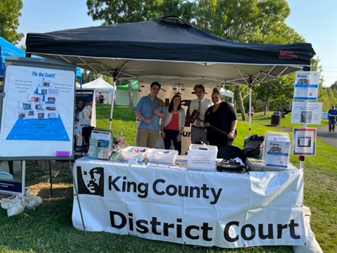 King County District Court informational booth at Celebrate Shorelines 2023