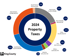 Pie chart of 2024 property taxes