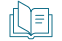 Icon drawing of a booklet.