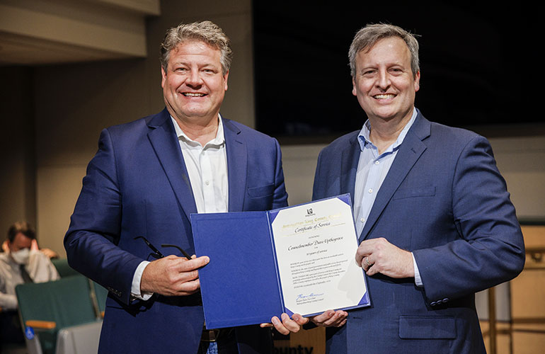 King County Councilmembers Dunn and Upthegrove.