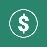 Icon of dollar sign.