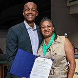 Councilmember Zahilay with Donnitta Sinclair Martin