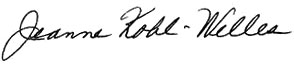 Signature of Councilmember Jeanne Kohl-Welles.