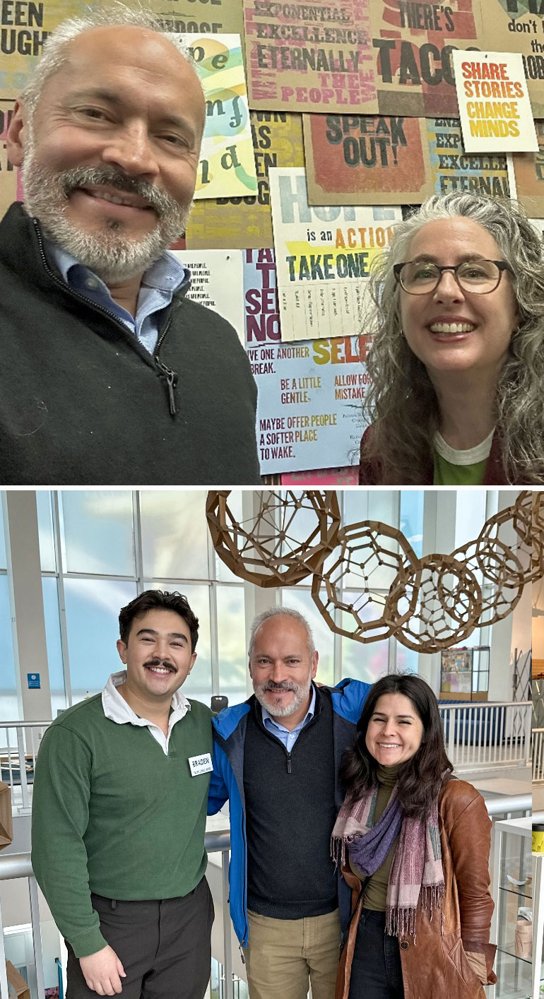 Councilmember Barón pictured with two of the recipients of the 4Culture Doors Open Facilities grant.