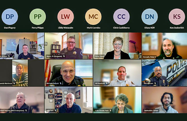 Grid of 12 virtual attendees.