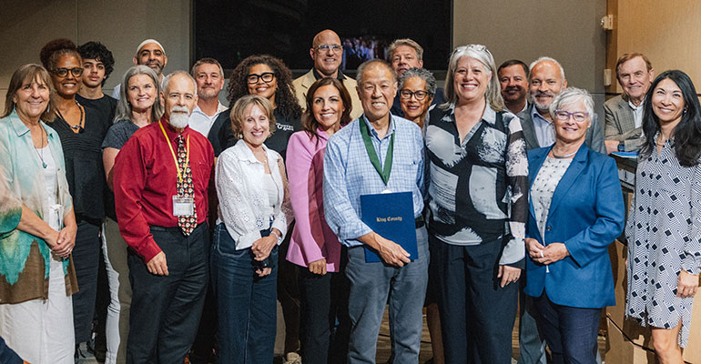 Councilmembers with Ken Wong, District 6 MLK award recipient.