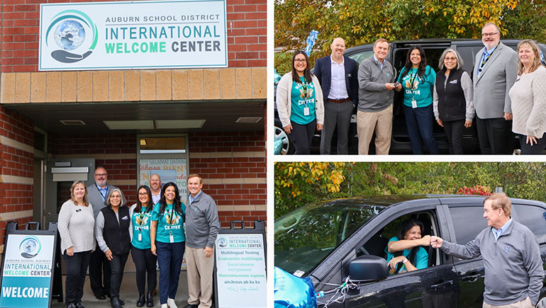 Auburn School District, Newcomers and International Welcome Center received a retired King County Metro Vanpool van.