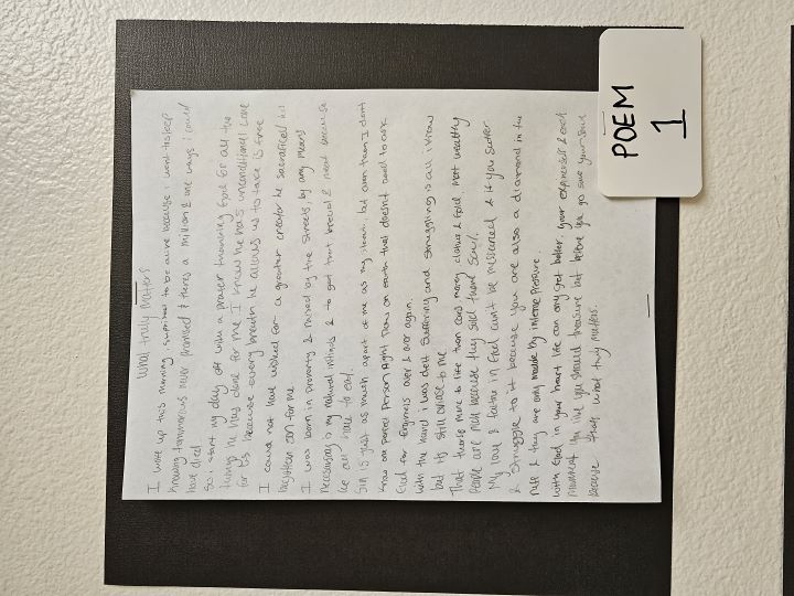 A poem by jail resident Margarito Uriostegui earned third place during a spring-themed poetry contest at the Maleng Regional Justice Center in May 2025.