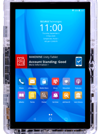 Resident tablets come pre-loaded with numerous apps.