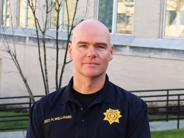 Sergeant Kyle Williams from DAJD's recruitment team