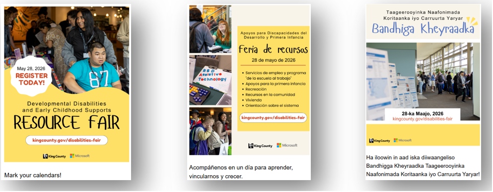 3 sample social media posts with text