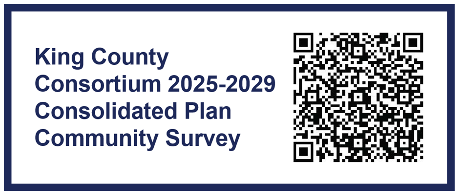 King County Consortium Survey Link and QR Code