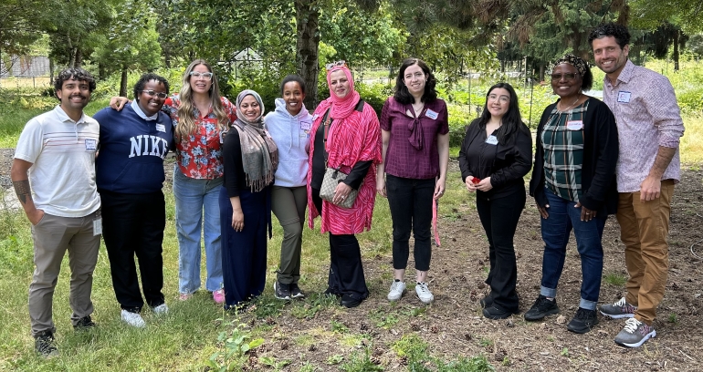King County Partners in Water staff and several representatives from community based organizations (Living Well Kent, Mother Africa, Villa Comunitaria) at the CitySoil Farm, located and King County's South Treatment Plant. 