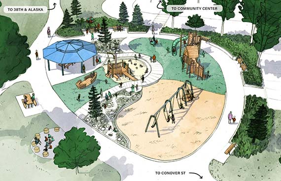 The City of Seattle will receive funding to replace a play area next to Rainier Community Center