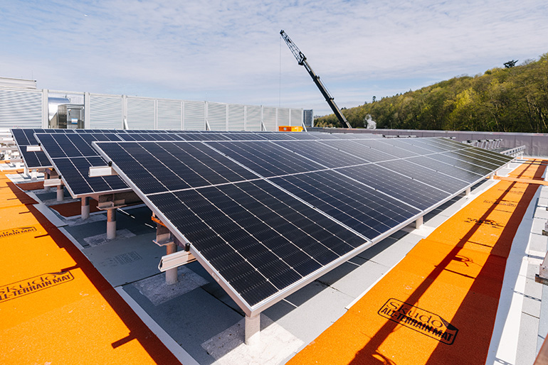 Rooftop solar photovoltaic panel array