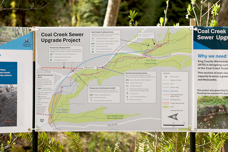Project site map display at the project site