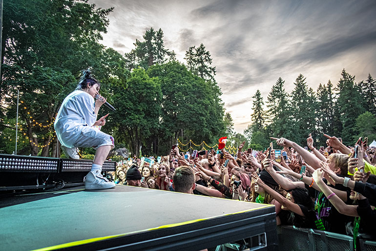 Billie Eilish summer concert at Marymoor Park
