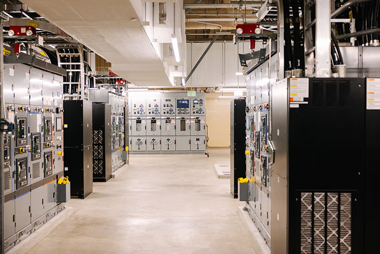 Backup battery storage system at King County West Point Treatment Plant