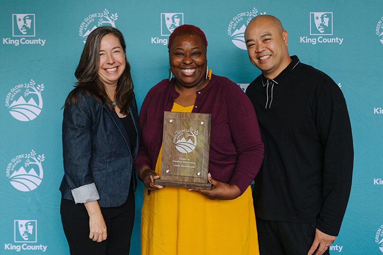 Golden Bricks received the Leaders in Outdoor Recreation Award at the Green Globe Awards ceremony