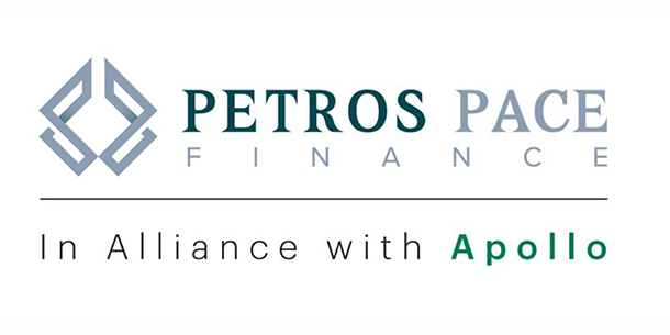 Petros PACE Finance logo, in alliance with Apollo