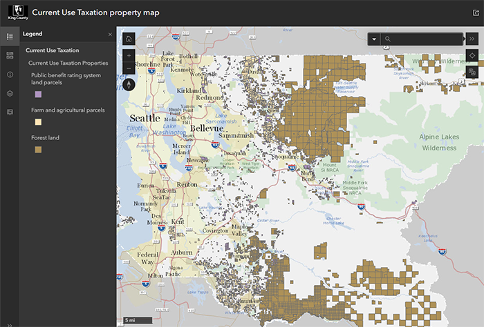 Current use taxation property map