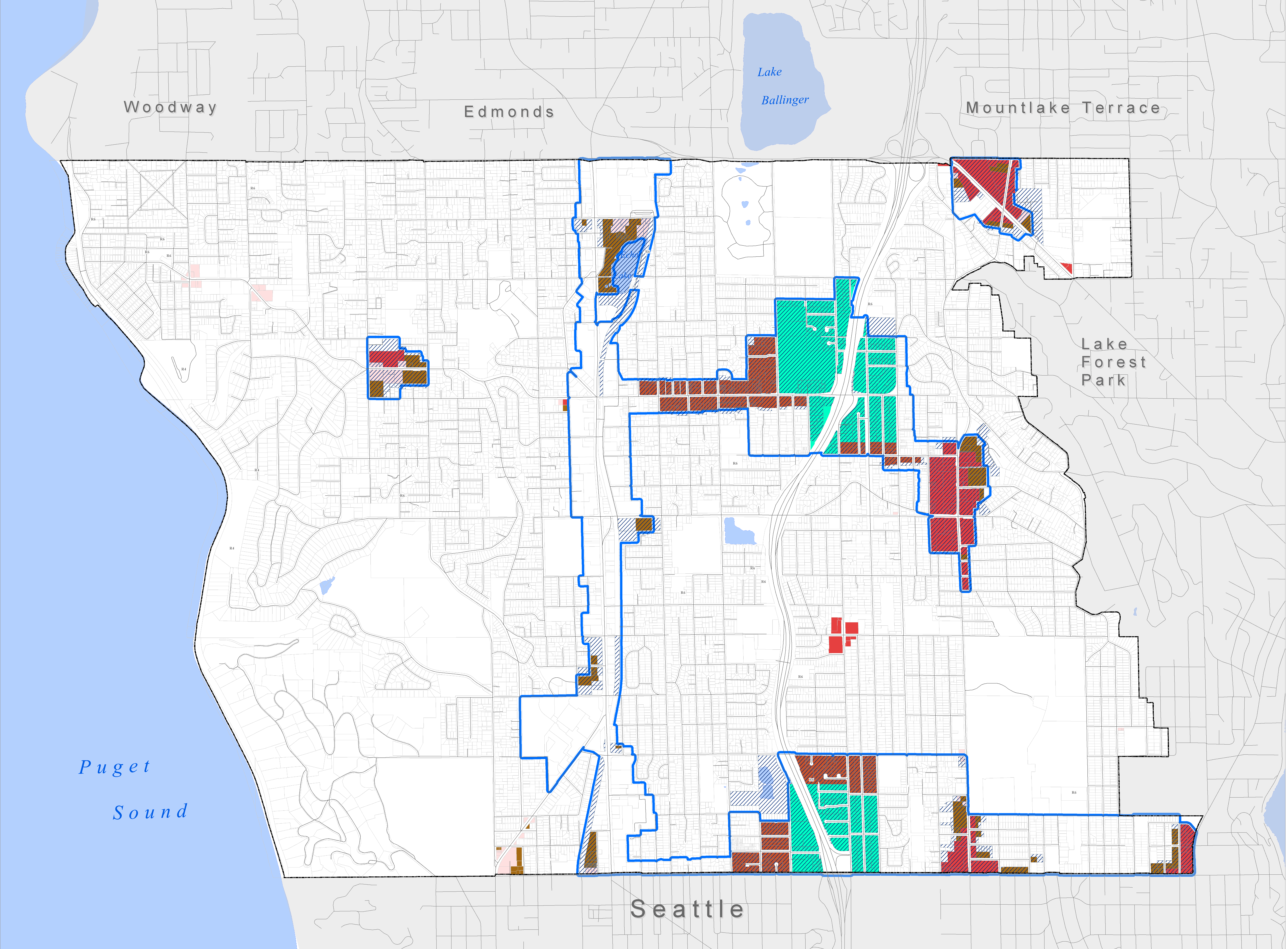 Shoreline TDR Receiving Area Map