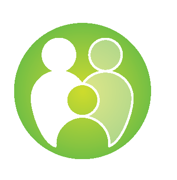 Icon illustration of two adults and a child.