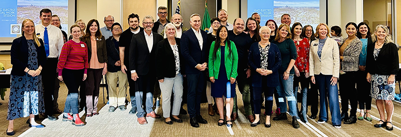 Elected officials at a K4C Elected Official Work Session in 2023