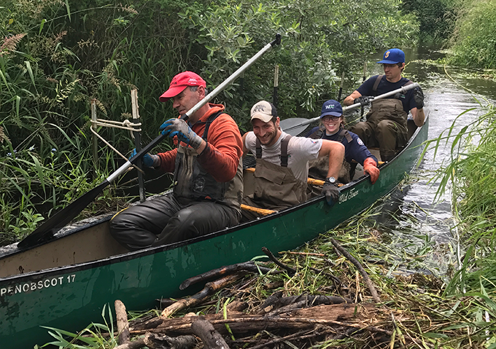 Team Coho canoeing for Regional Conservationist Group