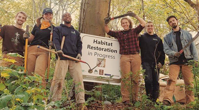 Habitat restoration in progress
