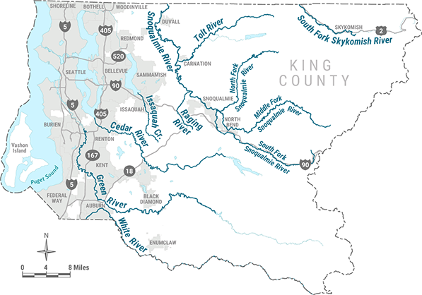 Flood conditions navigation map