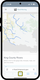 River map with share icon