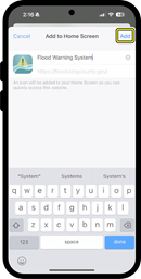 Add to home screen with