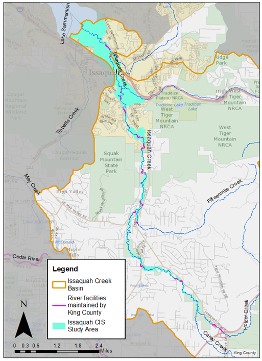 Map of the Issaquah Study Area