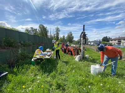 Drilling photo for PRB dumpsite sampling subpage