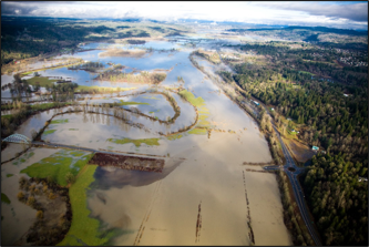 Lower Snoqualmie Basin flooded in 2015 (near Duvall) 