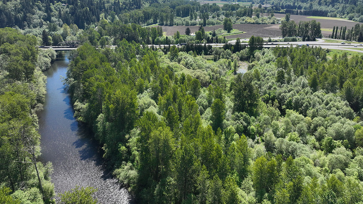 Auburn Narrows area viewed from above