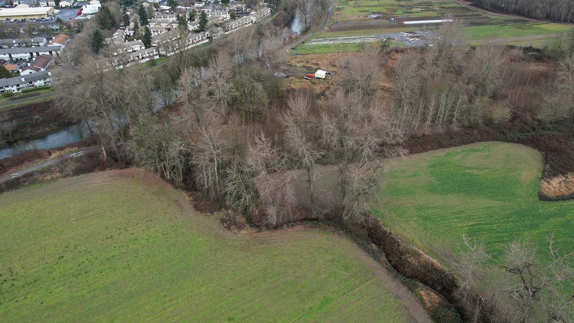 Aerial photo of Northeast Auburn Creek Project area