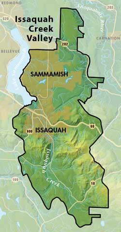 Issaquah Creek Valley groundwater management area map